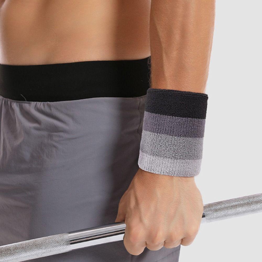 2pcs/pair Elastic Sweat Band Polyester Fitness Wrist Brace Tennis Wristband  Table Tennis