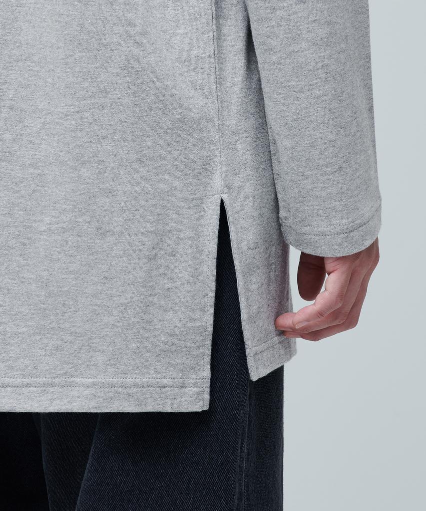 MUSINSA STANDARD Layered Crew Neck Long Sleeve T-Shirt_Long Length [Medium Gray]