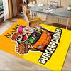Burger, Pommes, Drive Office Carpet Soft Polyester Entrance Carpet Washable Non Slip Machine Washabl