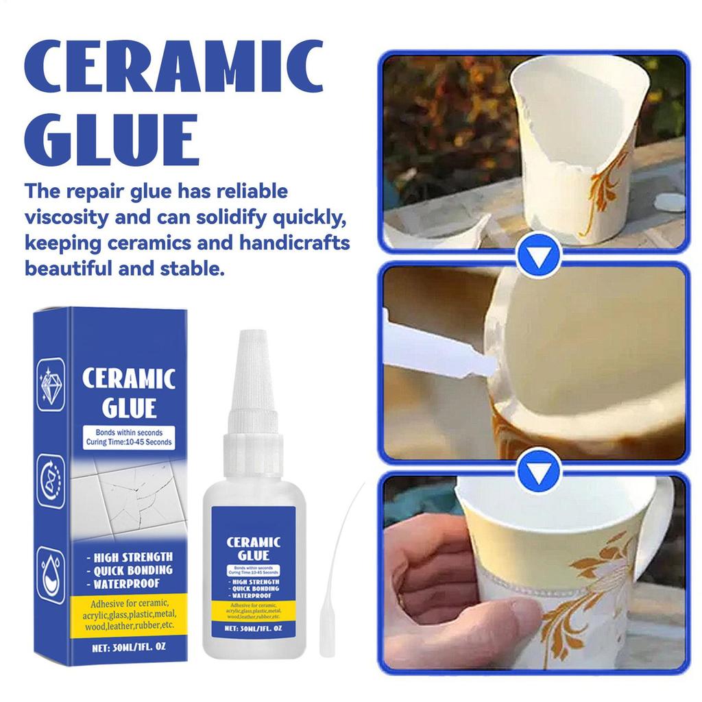 Etanșant Crăpături Ceramică Adeziv Puternic 30ml Adeziv Reparare Ceramică Adeziv Puternic Adeziv Transparent Pentru Porțelan Sticlă Ceramică Lemn Reparare