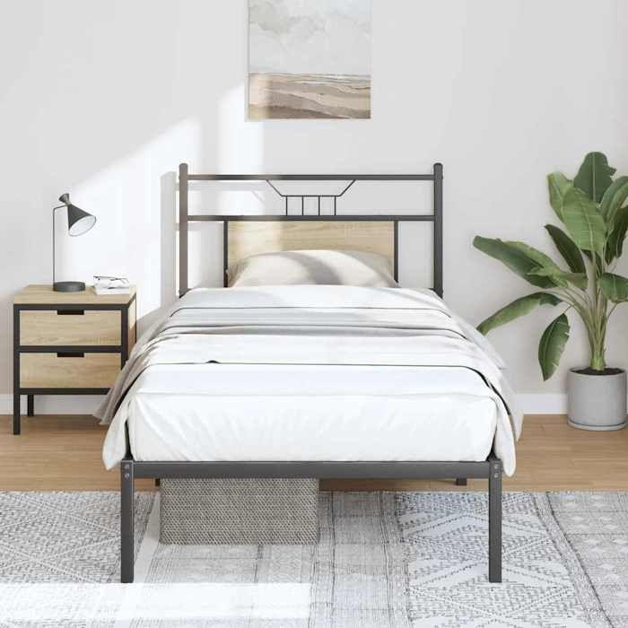 VidaXL Cadre de lit sans matelas chêne sonoma 75x190 cm 4106782