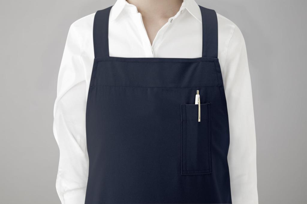 KOEI bib length KI300 Japanese-made sash, apron, 85cm, water-repellent, anti-static, lightweight, wrinkle-resistant, quick-drying, unisex, (navy)