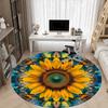 1pc Sunflower Kaleidoscope Office Round Area Rug, Indoor Mat Suitable ForOffice, Under Office Chairs Bedroom Living Room Home Decor, D112