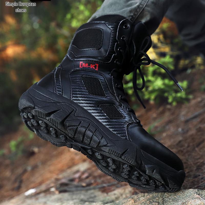 2022 Men's Waterproof Military Tactical High-Top Boots: Breathable Steel Toe Outdoor Footwear