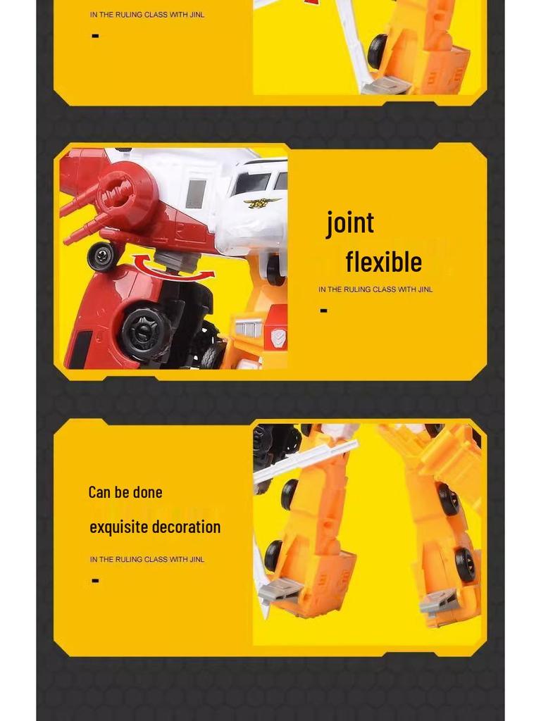 Hui Chao Transforming Police Rescue Car Robot Toy - 4-in-1 Giant