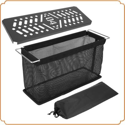 2PCS IGT Unit Folding Basket Portable Storage Basket Mesh Guard Folding Basket for Outdoor IGT Table Accessories