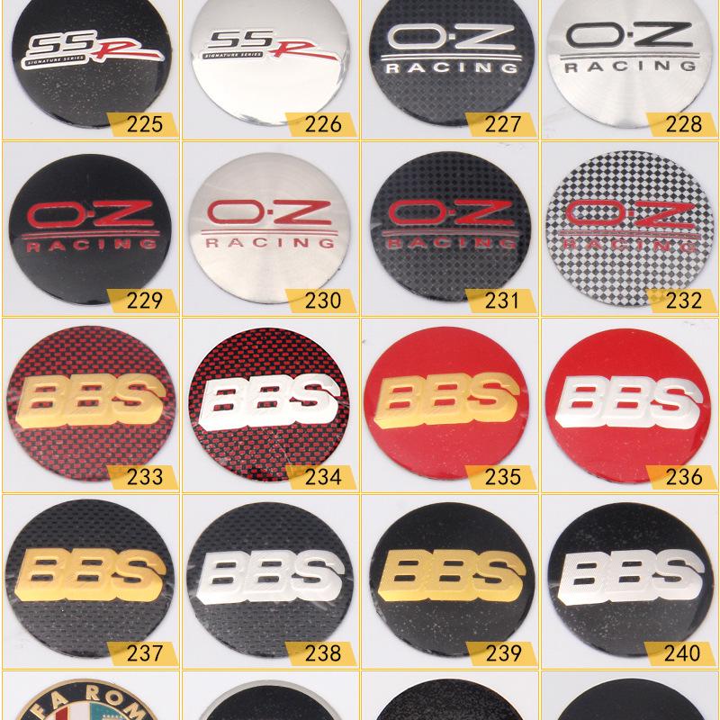 Modified Car Wheel Hub Center Emblem Decal - 56mm