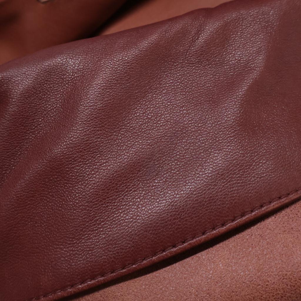 Hermes Lamb Leather Riders Jacket 46 Red brownUsed