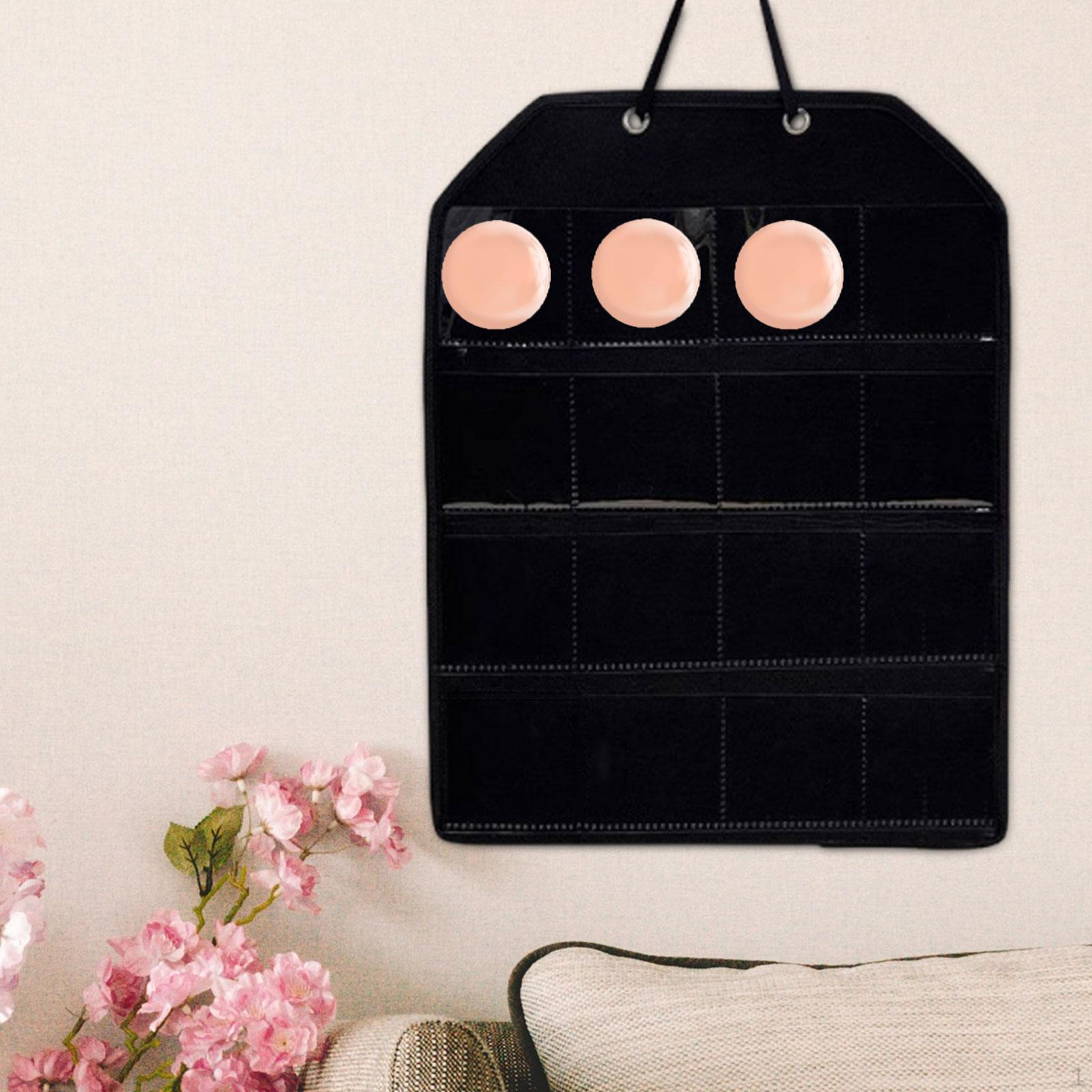 

Настінний органайзер для значків 16 кишень 19,4x15 дюймів для емалевих значків Аксесуар Універсальний чорний