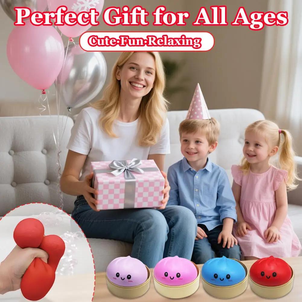 Bunte Teigtaschen Squishy Stressabbau Bälle mit Dampfgarer Wiederverwendbar Rückprall Quetsch Entlastungs Spielzeug Teig Ball Haus Büro Geschenke