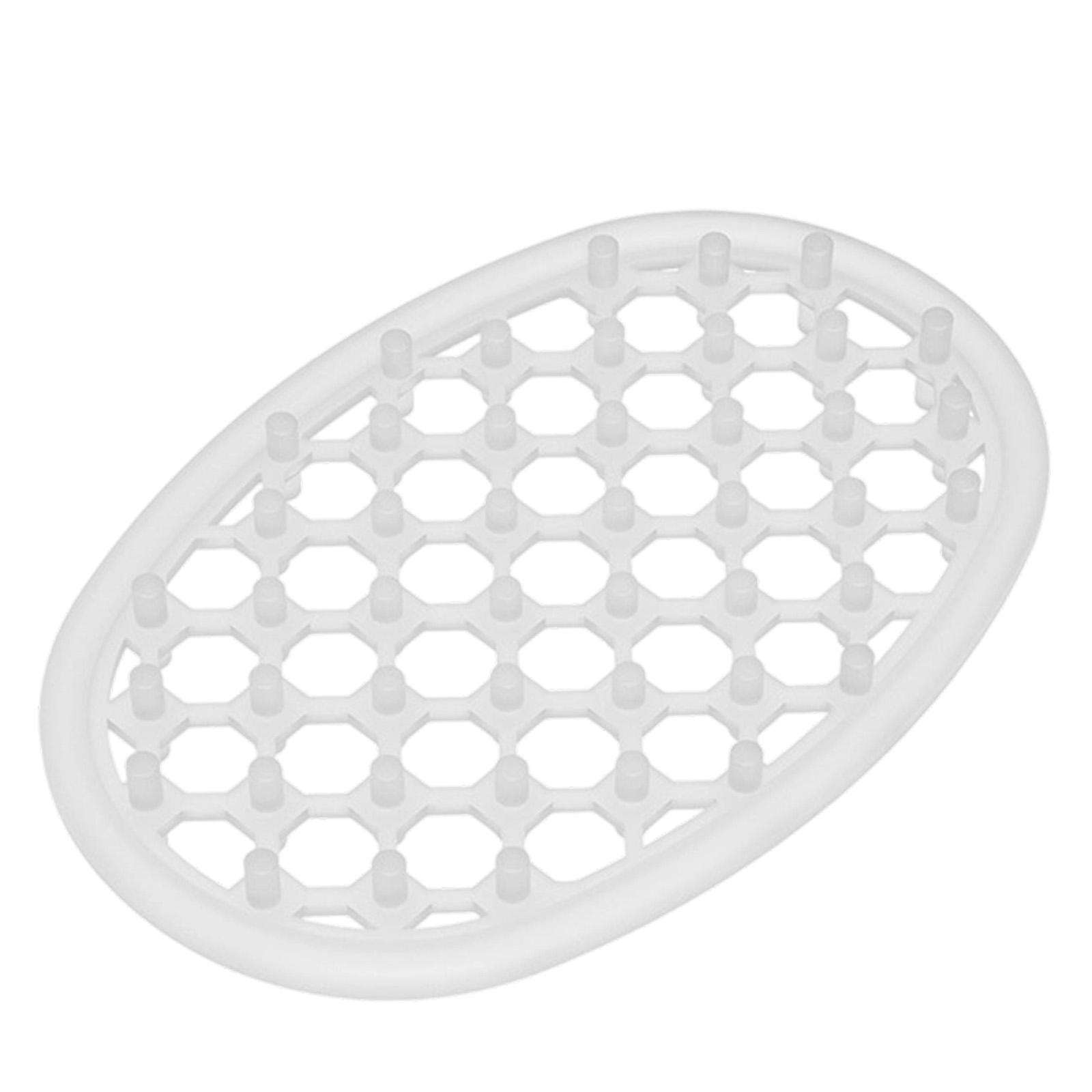 

Draining Soap Mat, Honeycomb Hollow Soap Holder, Non- Soap Dish Mat, Bathroom Soap Dish Mat, Water Accumulation And Is Easy To Clean. Soap Won t So One Size білий