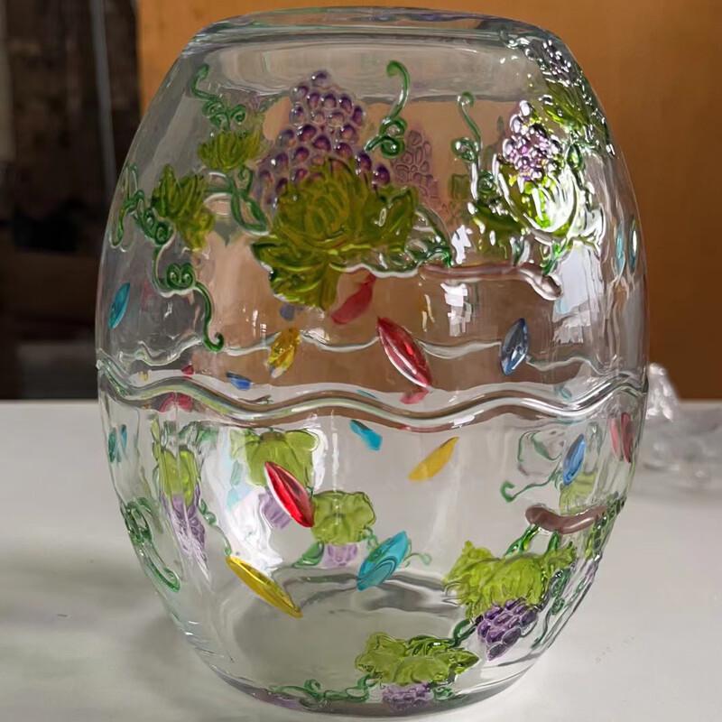 Creative Hand-Painted Glass Fruit & Salad Bowl