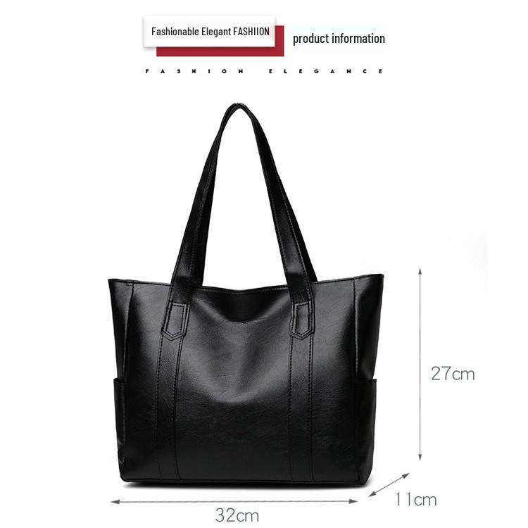 Women's PU Leather Tote Bag - Versatile, Large Capacity, Fashionable Shoulder or Underarm Bag for Shopping and Commutes