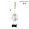Stainless Steel Four-Wire Skimmer with Wooden Handle, Long-Handled Kitchen Sieve for Hot Pot