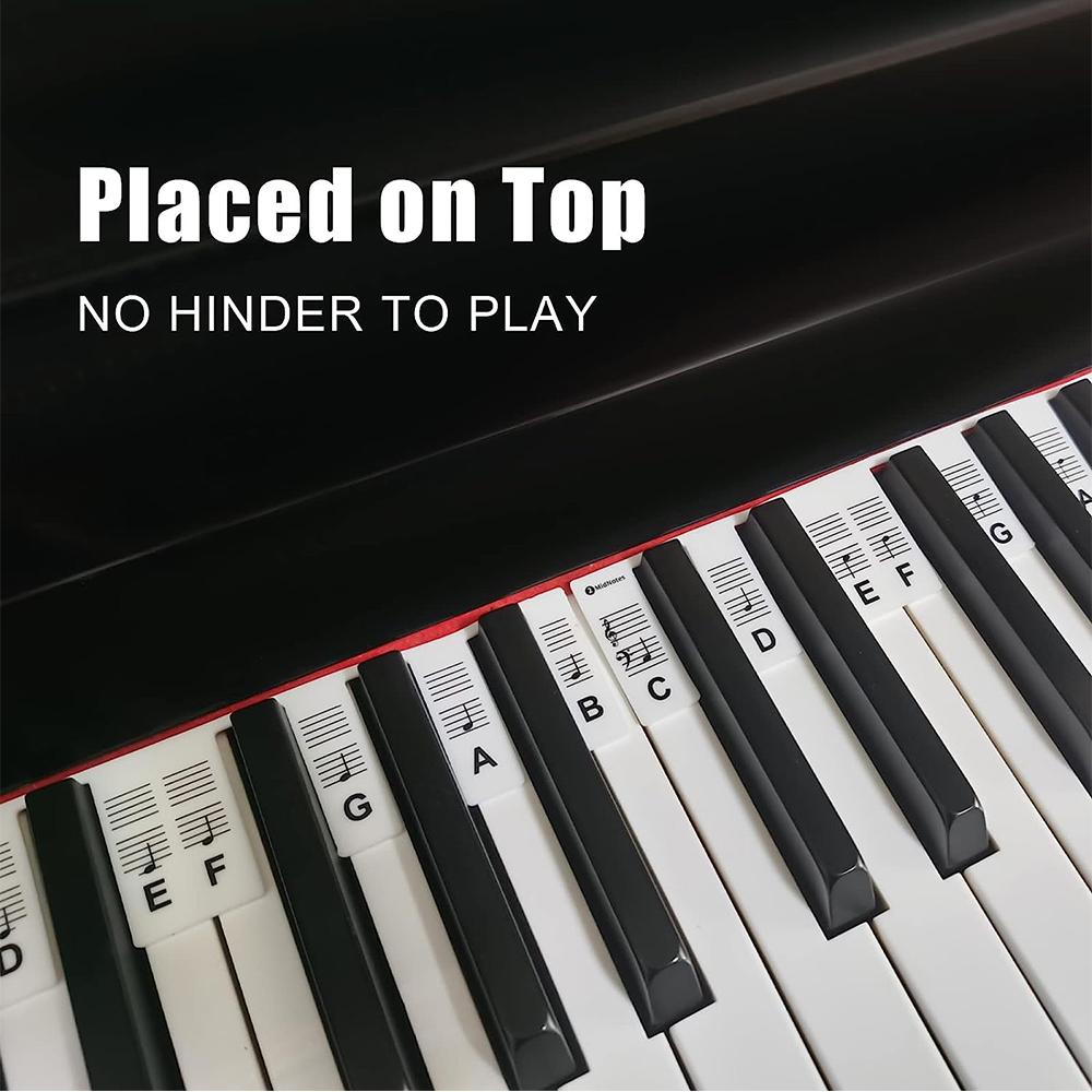 The Piano Rake Piano Keyboard Stickers for Beginners 88 Full-Size Piano Rake Key Labels