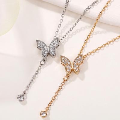 Nuevo collar con colgante de mariposa de nuevo diseño, collar estético para novia, boda, fiesta, regalo elegante, nueva joyería de moda para mujeres