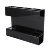 Wall Mount Straw Holder with Adhesive Bottom Drainage Acrylic Cabinet Door Reusable Straw Storage   for Kitchen Tabletop