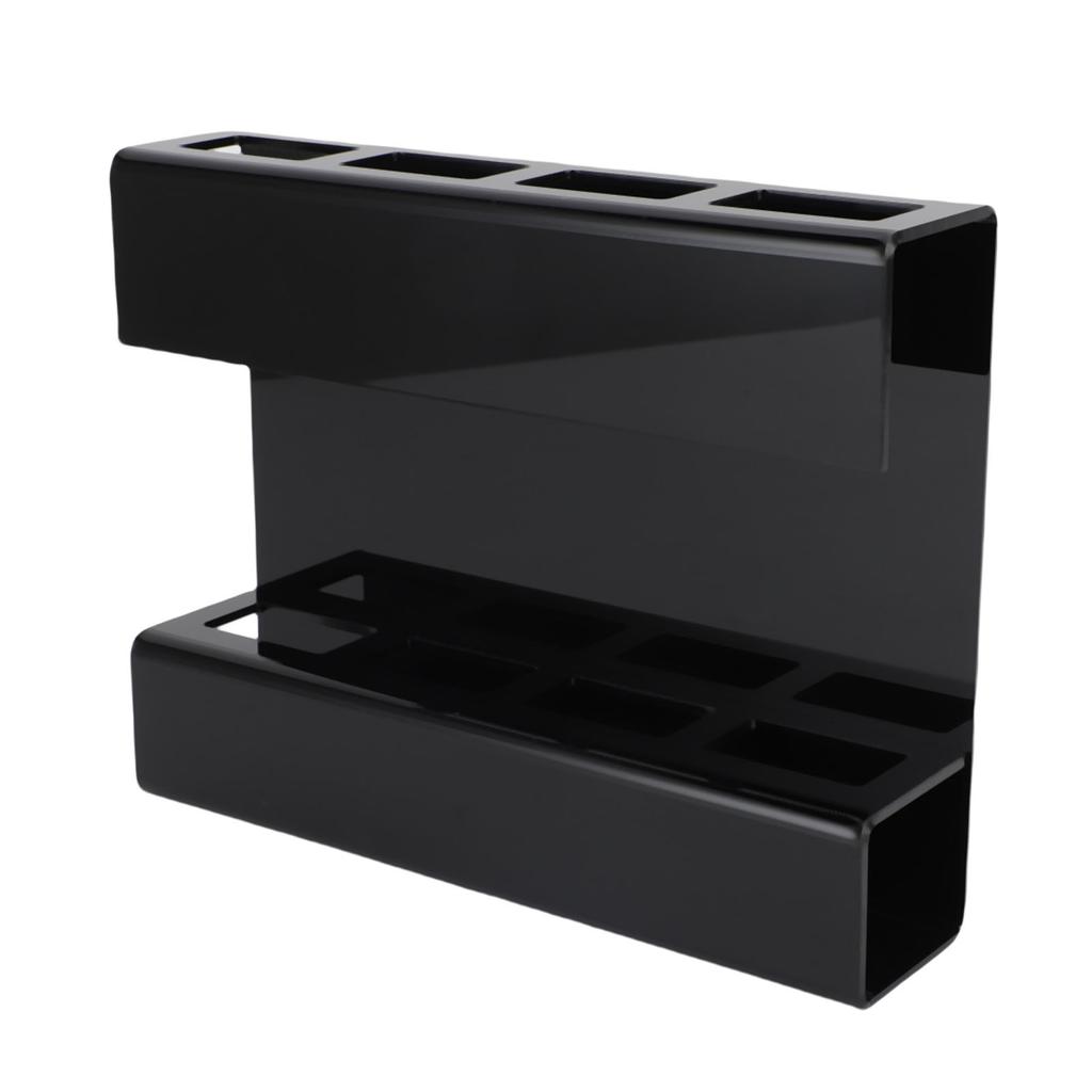 Wall Mount Straw Holder with Adhesive Bottom Drainage Acrylic Cabinet Door Reusable Straw Storage   for Kitchen Tabletop
