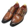 Double Monk Strap Oxford Shoes Mens Handmade Genuine Leather Buckle Men's Dress Shoes Formal Wedding Office for Men Footwear