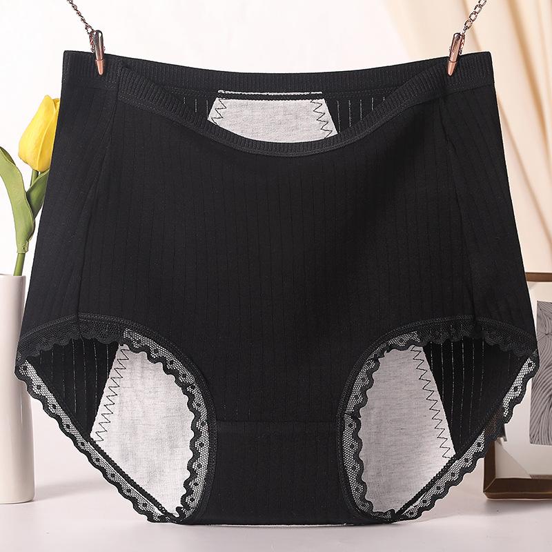 Female Cotton High Waisted Menstrual Period Leak Proof Red Physiological Triangle Underwear