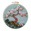 1pc Peach and Pine Tree Pattern DIY Embroidery Kit for Beginners