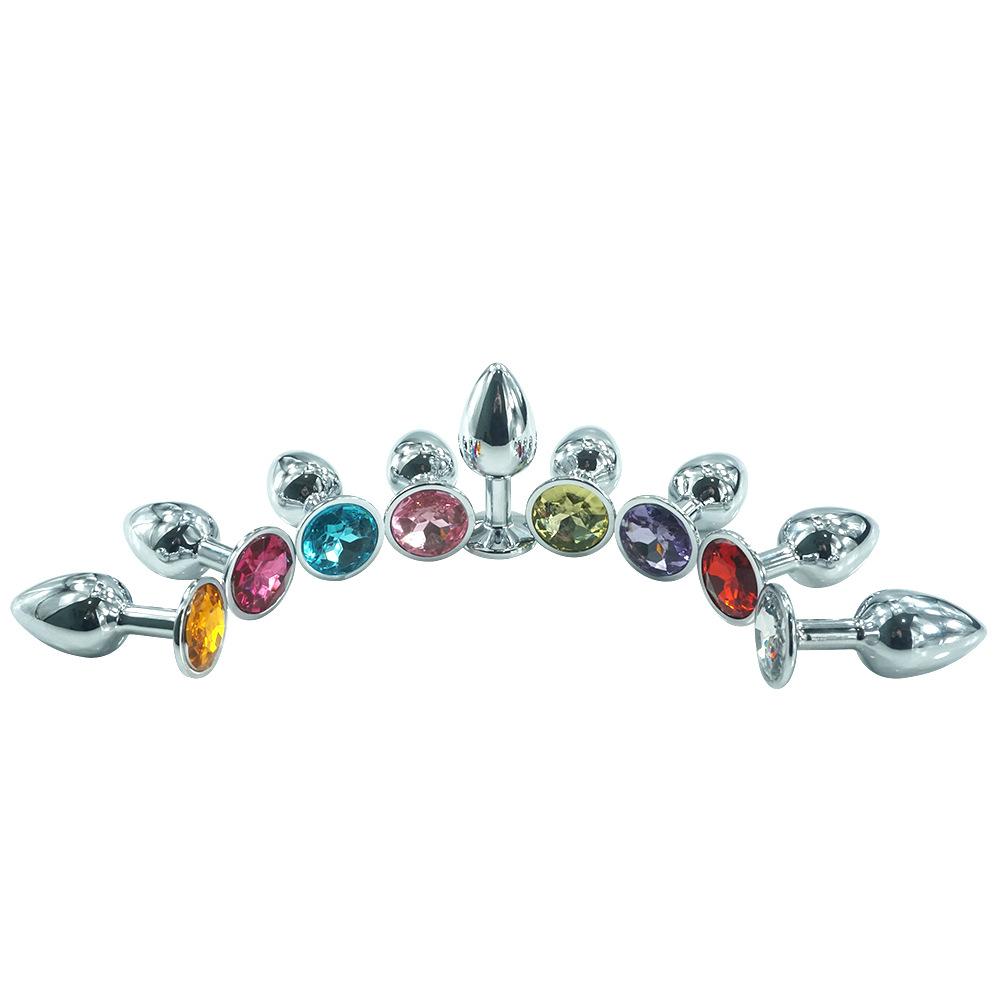 APSS05-S Metal Stainless Steel Small Size Back Court Butt Plug Unisex Anal Expansion Bead Puller Adult Supplies