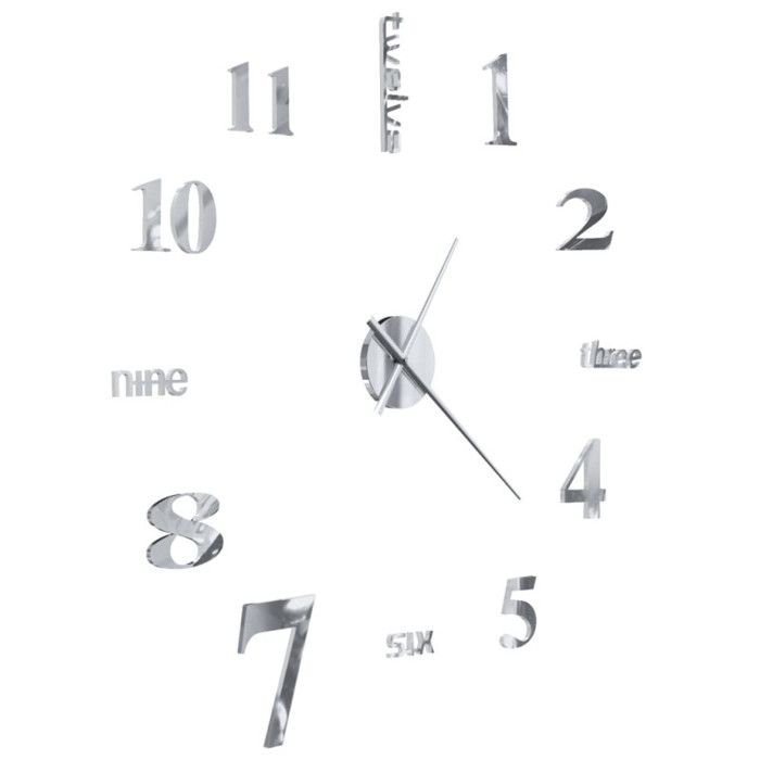 VidaXL 3D Wall Clock Home Decoration Living Room Office Bedroom Interior 50636