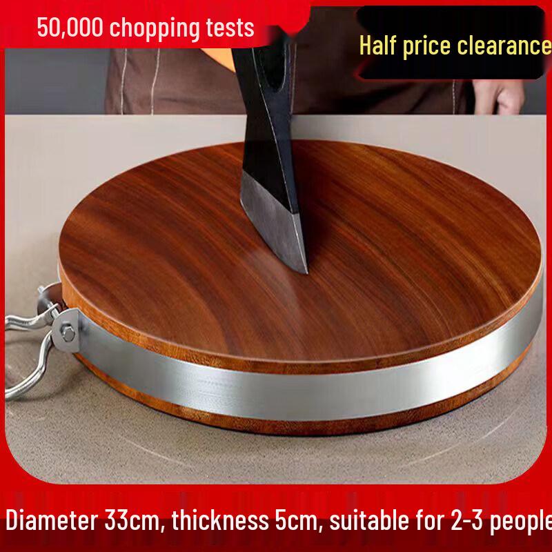 Qiwai Authentic Ironwood Round Chopping Block