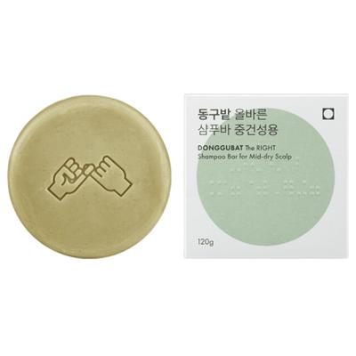 Donggubat Correct Shampoo Bar Dead Skin Care Mildly Acidic Care, Basil Vetiver Fragrance for Normal To Dry Skin, 2, 1, 120g