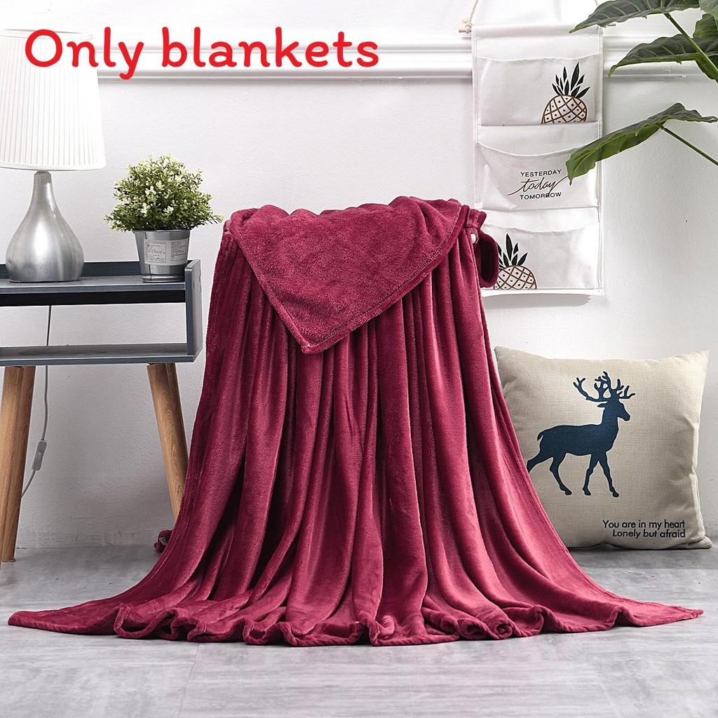 Solid Simple Color Soft Plush Blanket For Napping Sofa And Daily Bedroom Use