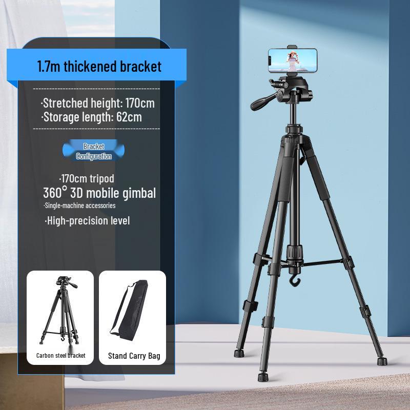 Dual-Position Mobile Phone Holder with Fill Light for Streaming and Photography