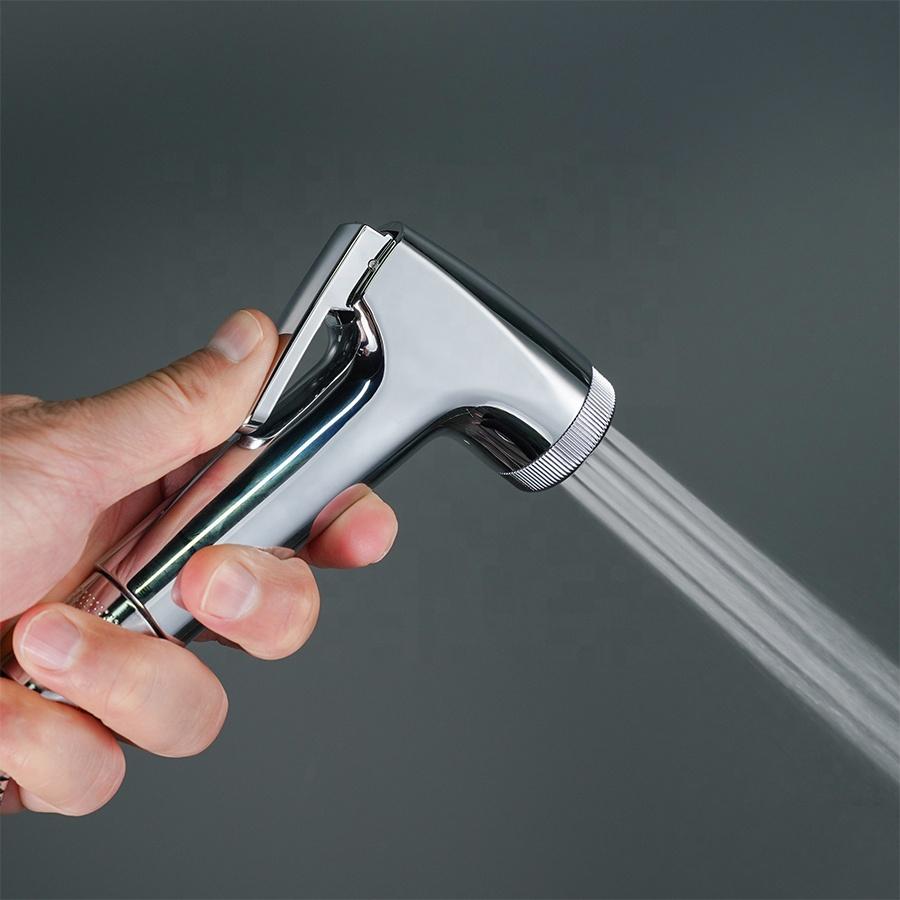 Chrome ABS Shower High Pressure Jet Cold Hot Hand Portable Black Shattaf Bidet Spray for Toilet