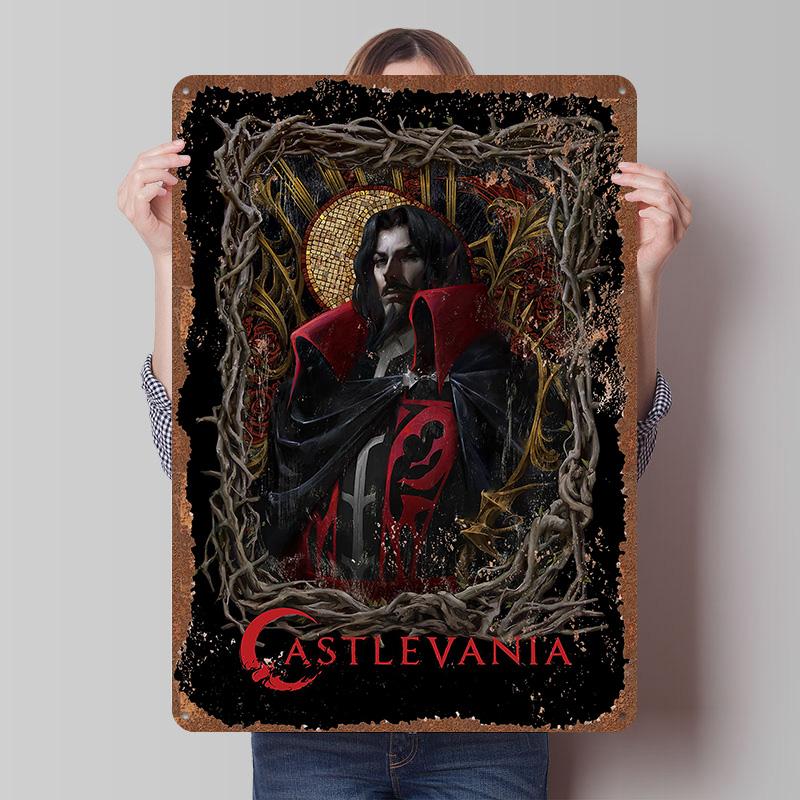 CastlevaniaS Tinplate Posters Customizable Wall Art Retro Vintage Metal Tin Signs for Gaming Room Decoration Aesthetic House