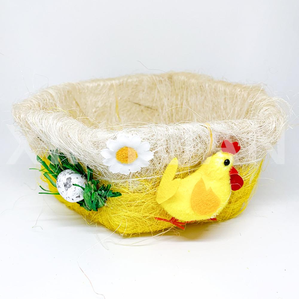 

Easter Gift Basket Lightweight Centerpiece Storage Basket Easter Egg And Candy Basket For Yard Home Outdoor Garden Easter Decor жовтий