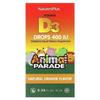 Natures Plus- Animal Parade, Vitamin D3-Tropfen, Natürliche Orange, 400 IE, 0,34 fl oz (10 ml)