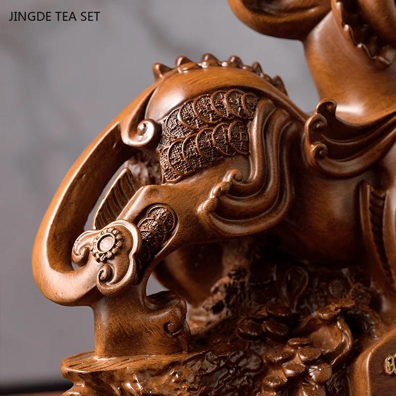 1 Piece of 27x13x27cm Resin Pixiu Ornament, High-end Living Room, Study, Office, Front Desk Decoration, Store Opening Gift