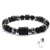 Unique Twelve Constellations Bracelet Men Women Natural Volcanic Rock Onyx Hematite Beaded Healing Braslet Leisure Couple Joias