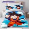 Son Goku Pattern Bedding,Quilt Set Quilt Cover Pillowcase Home Birthday Gift (1 * duvet cover + 2 * pillowcase, without core)