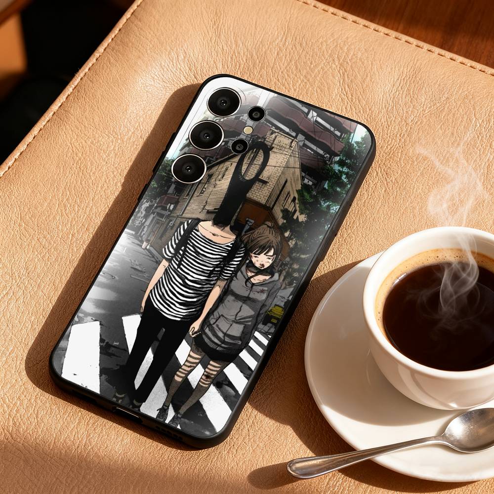 G-Goodnight O-Oyasumi P-Punpun Phone Case For Samsung S26,S25,S24,S21,S22,S23,S30,Ultra,S20,FE,Lite,10,9,Black Cover