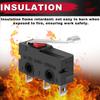 MKBKLLJY 12pcs Mini Micro Limit Switch AC 5A 125V 250V Roller Lever Arm Without