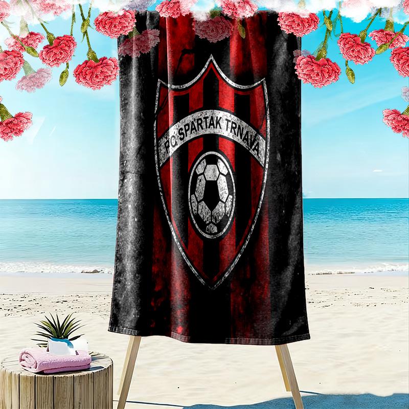 Asciugamano da Spiaggia Stampato FC Spartak Trnava, Asciugamano Grande Morbido ad Asciugatura Rapida per Spiaggia Campeggio Nuoto