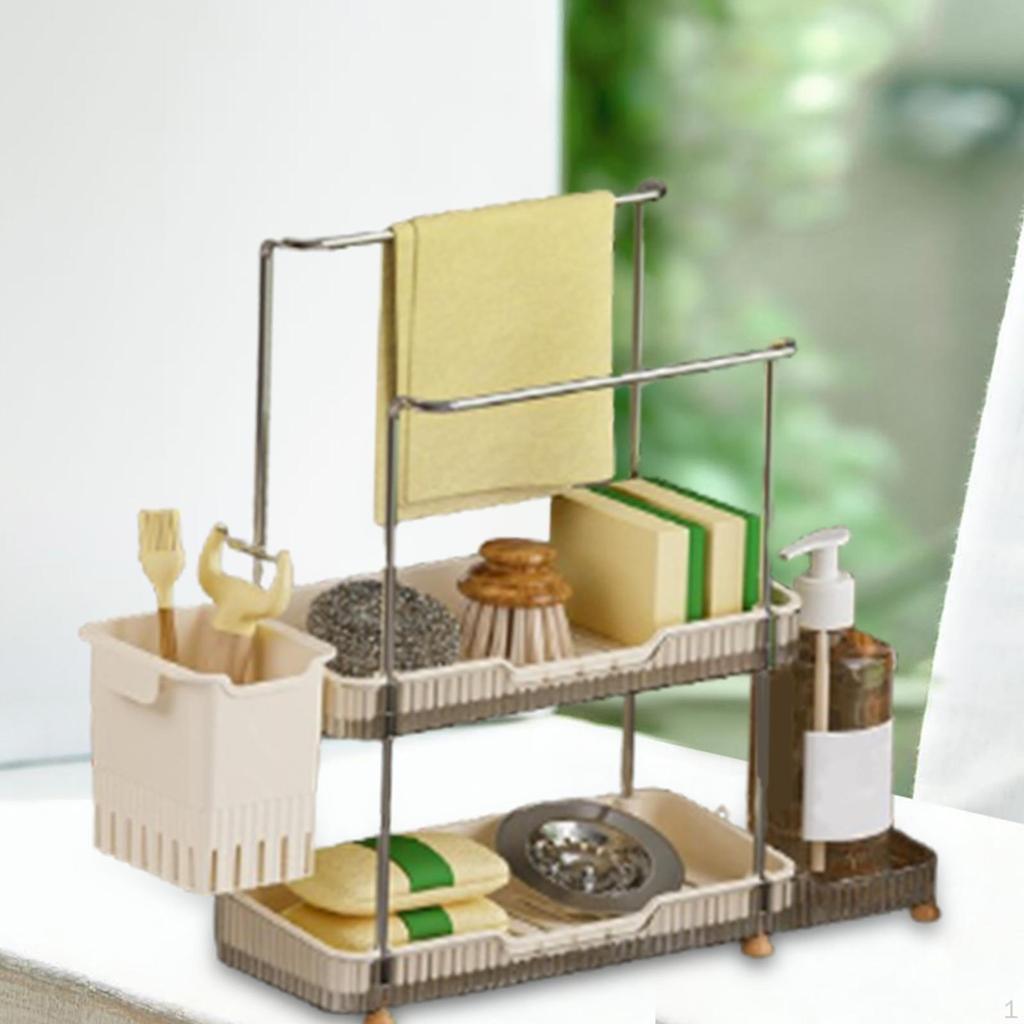 Abtropfbecken Abtropfgestell Hohe Tragfähigkeit Wand- oder Arbeitsplattenmontage Mehrzweck Scheuerschwämme