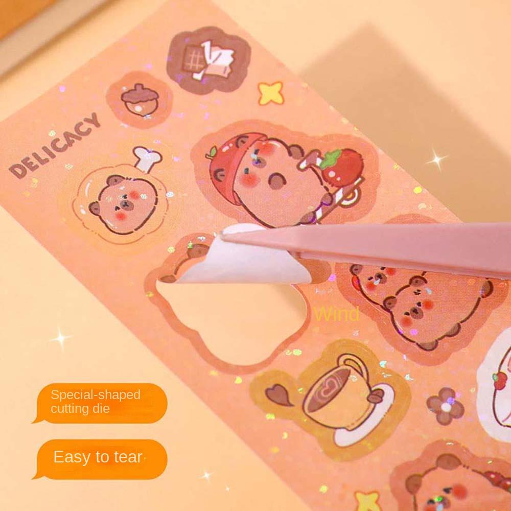 10Sheets Scrapbooking Capybara Stickers Capybara Kids Toys Sticker  Notebook