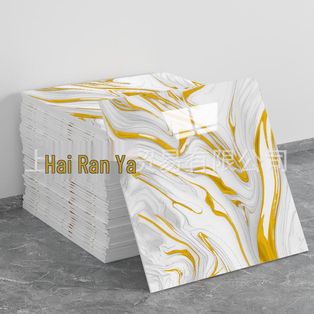 3D Marble-Style Waterproof Self-Adhesive Wall Tile Sticker
