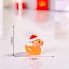 Mini Luminous Christmas Duckling Ornament – Cartoon Resin Decorative Craft