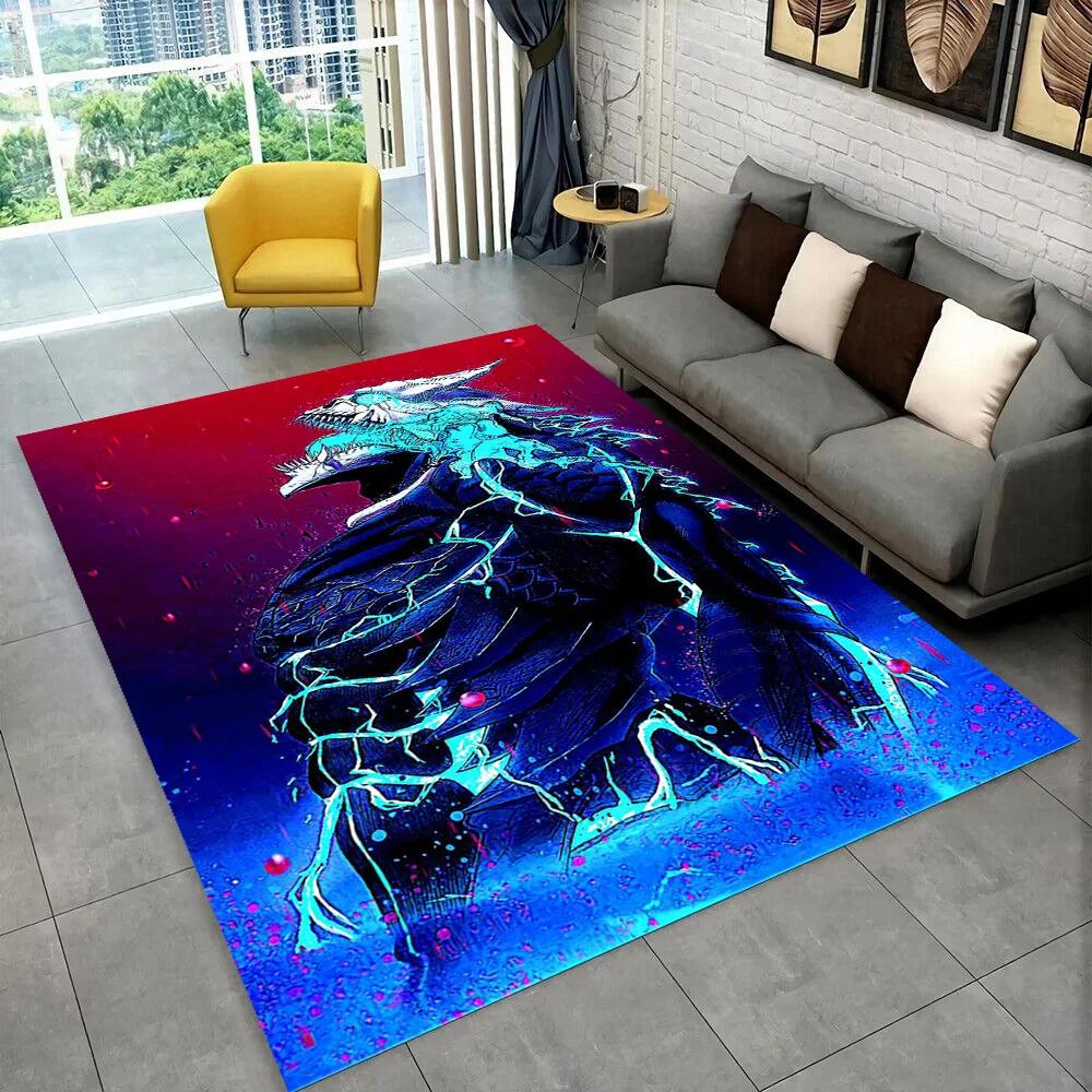 Tappeto Cartoon Anime Kaiju No.8 3D per Soggiorno Camera da Letto Casa Decorazione Divano, Tappetino Antiscivolo per Giochi Bambini Regalo