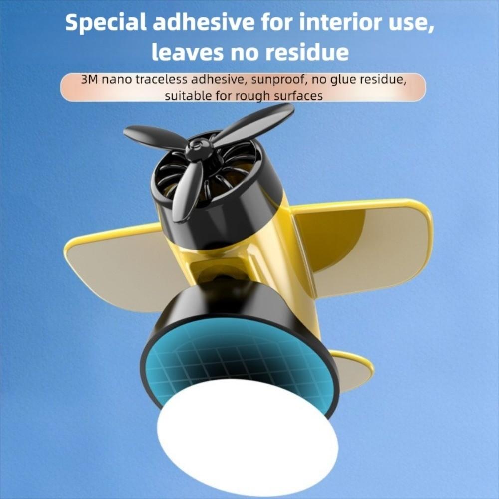 360° Rotary Car Center Console Decorations Solar Powered Aircraft Ornaments Desktop Ornament