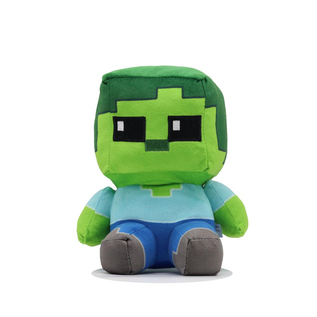 Pixel-Style Plush Toy Set – Block Character Stuffed Animals Mini Collection for Gaming Fans Kids Room Decor
