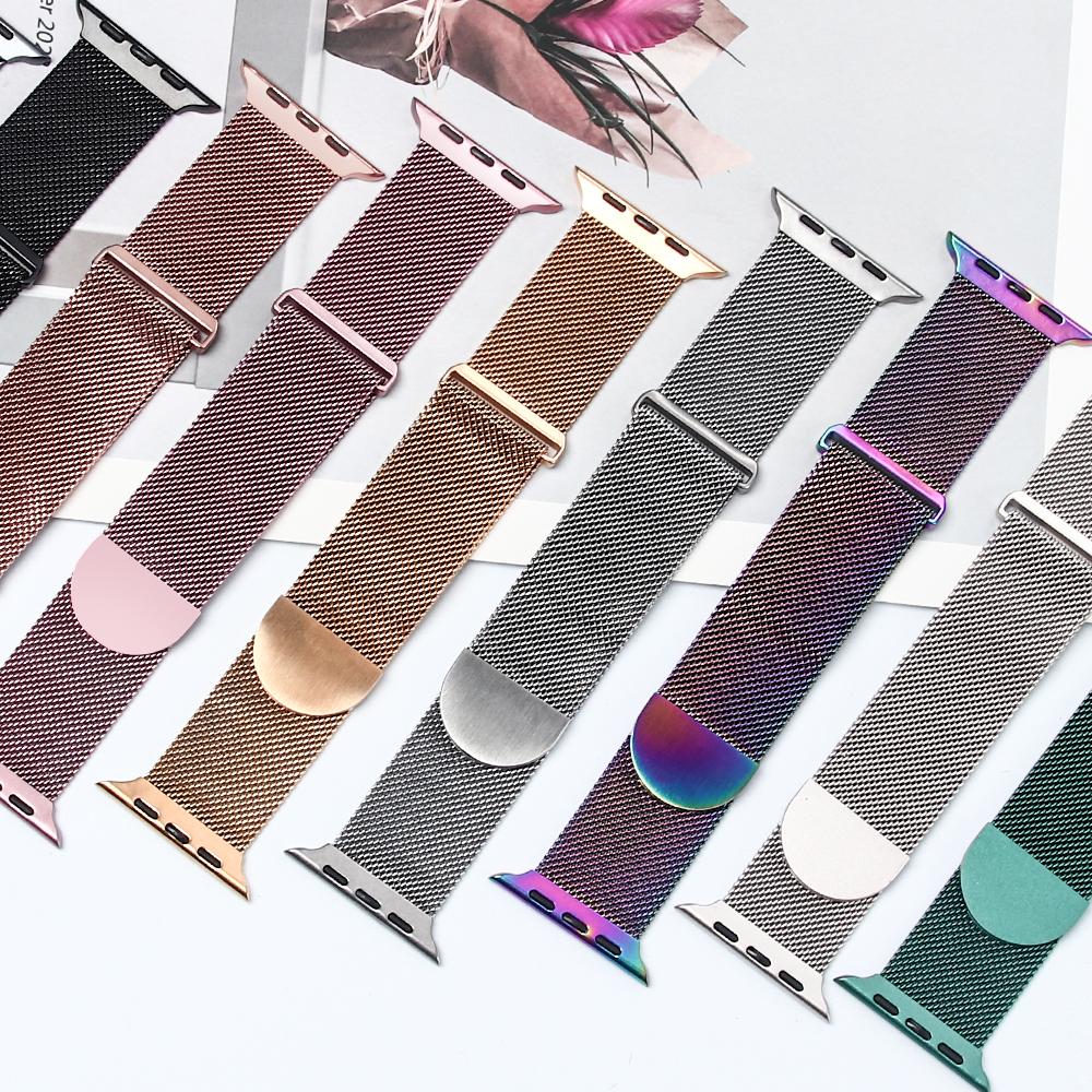 Milanese Strap For Apple Watch Ultra 2 49mm 46mm 45mm 44mm 40mm 42mm Metal Magnetic Bracelet For iWatch 10 9 8 7 6 5 4 3 SE Band