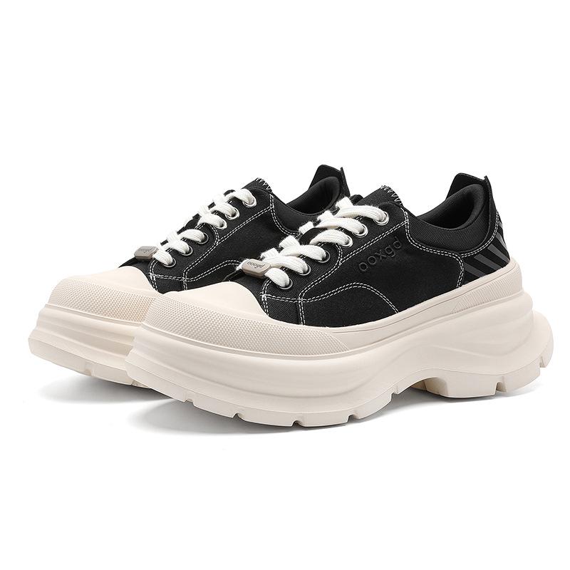 

2025 Папины кроссовки: Унисекс Скейтбордические кроссовки на толстой подошве с увеличением роста – Универсальная осенняя уличная мода 39 Men чёрный